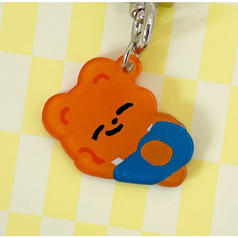 Pureureumdesign - Cupid bear overalls key ring