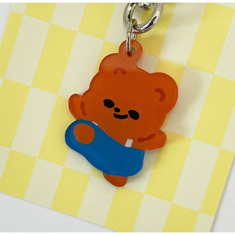 Pureureumdesign - Cupid bear overalls key ring