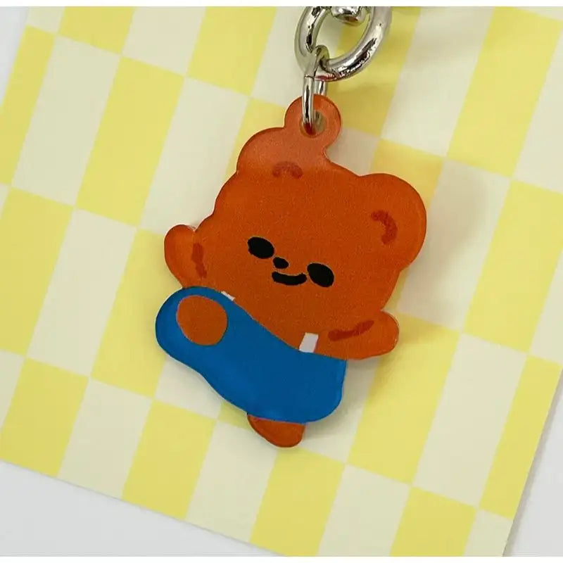 Pureureumdesign - Cupid bear overalls key ring - Pureureumdesign - Key ring - Harumio