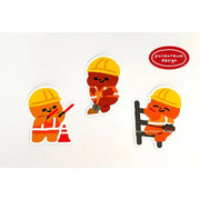 Pureureumdesign - Cupid Bear construction site removable piece sticker - Pureureumdesign - Sticker - Harumio
