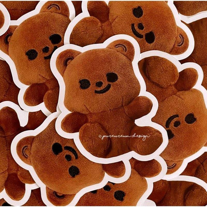 Pureureumdesign - Cupid Bear Doll Removable Piece Sticker - Pureureumdesign - Sticker - Harumio