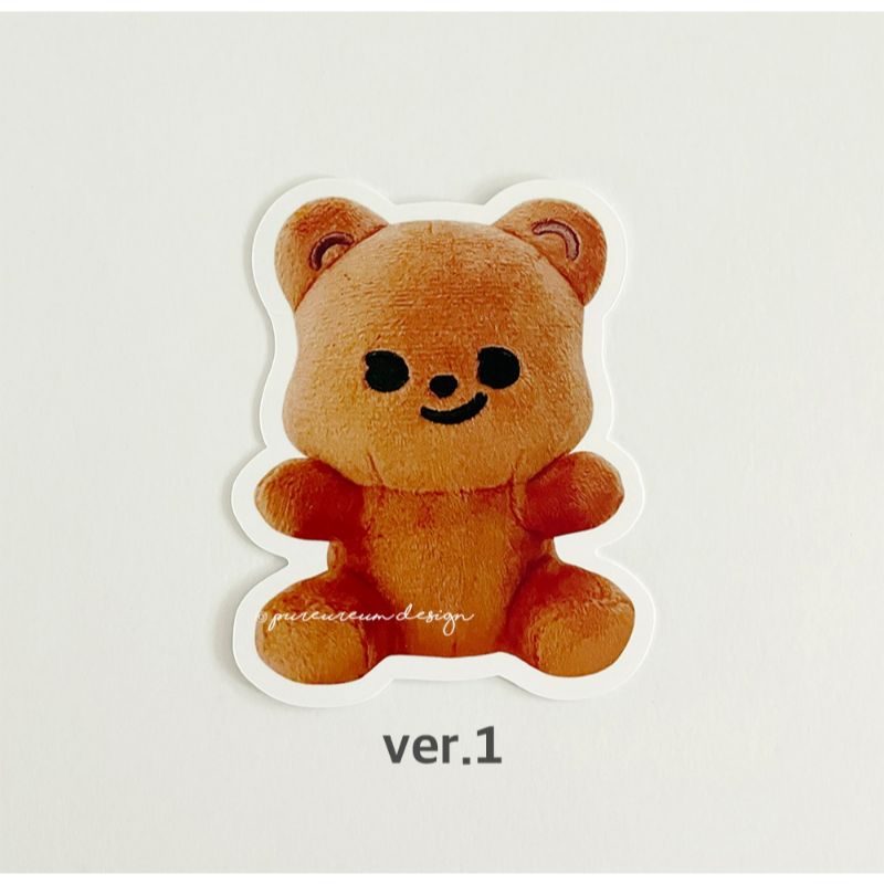 Pureureumdesign - Cupid Bear Doll Removable Piece Sticker