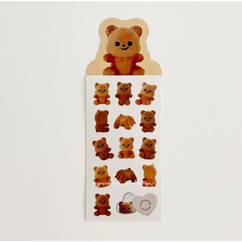 Pureureumdesign - Cupid Bear Doll Transparent Sticker