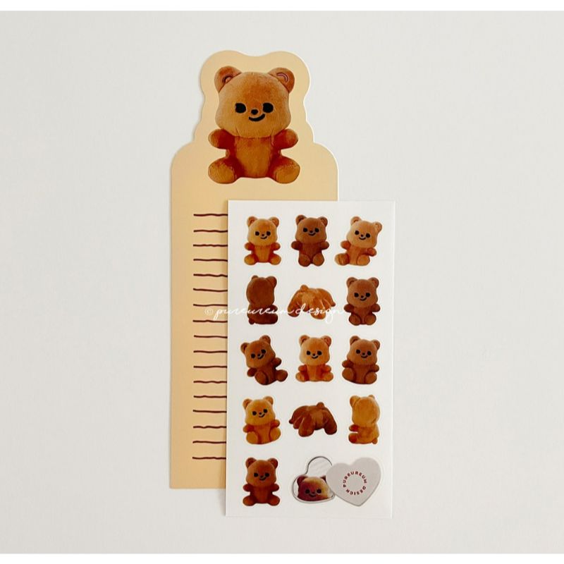 Pureureumdesign - Cupid Bear Doll Transparent Sticker