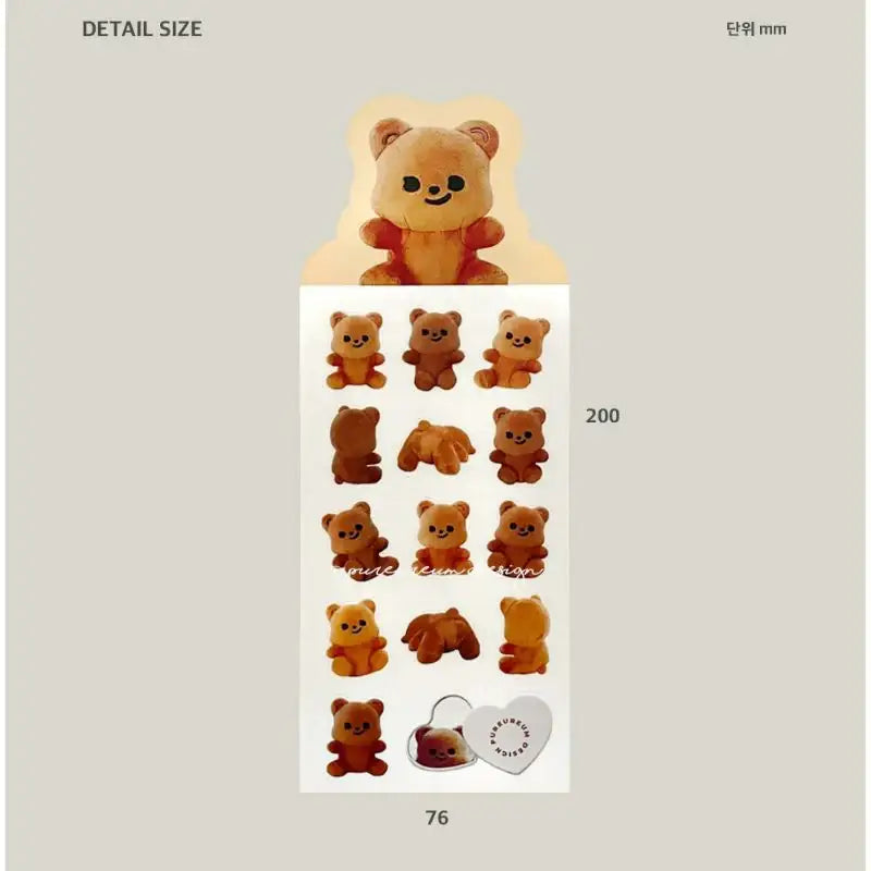 Pureureumdesign - Cupid Bear Doll Transparent Sticker - Pureureumdesign - Sticker - Harumio
