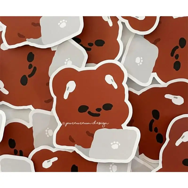 Pureureumdesign - Cupid Bear Study Removable Piece Sticker - Pureureumdesign - Sticker - Harumio