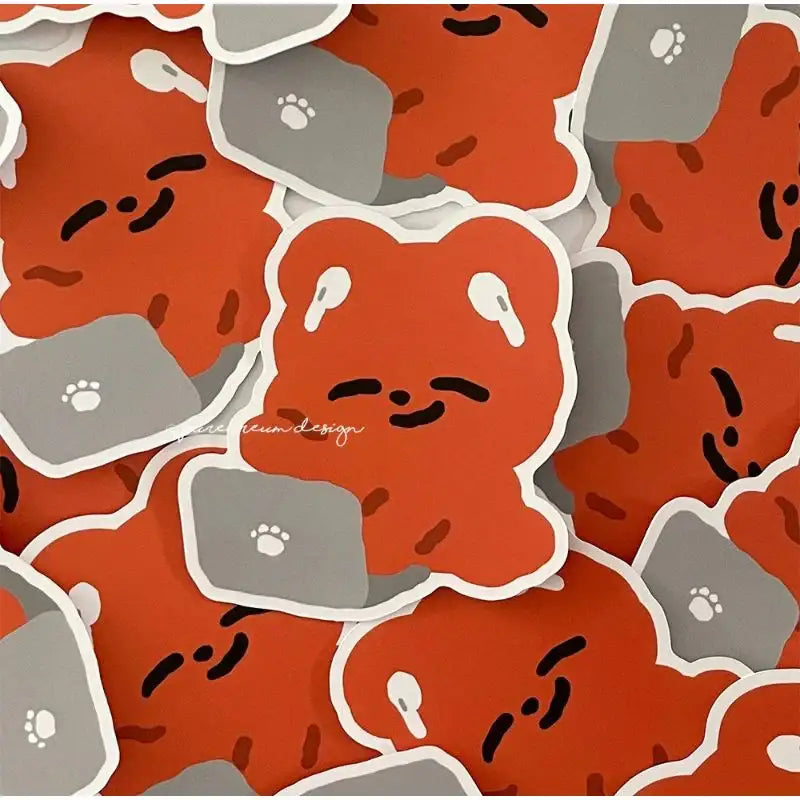 Pureureumdesign - Cupid Bear Study Removable Piece Sticker - Pureureumdesign - Sticker - Harumio