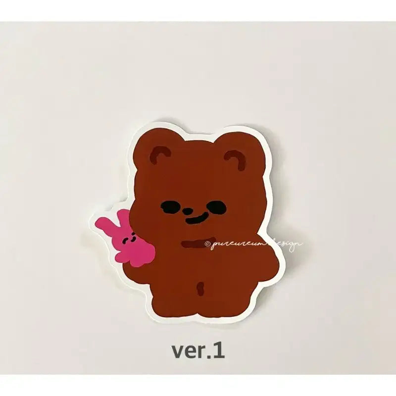 Pureureumdesign - Cupid Bear Attachment Doll Removable Piece Sticker - Pureureumdesign - Sticker - Harumio