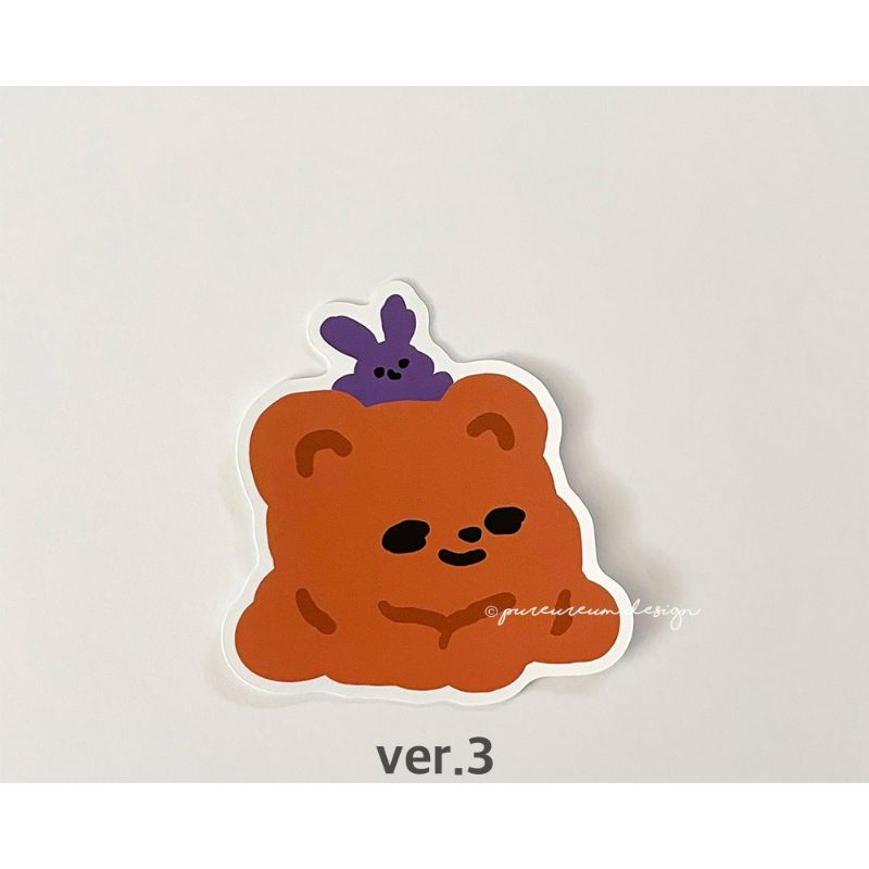 Pureureumdesign - Cupid Bear Attachment Doll Removable Piece Sticker
