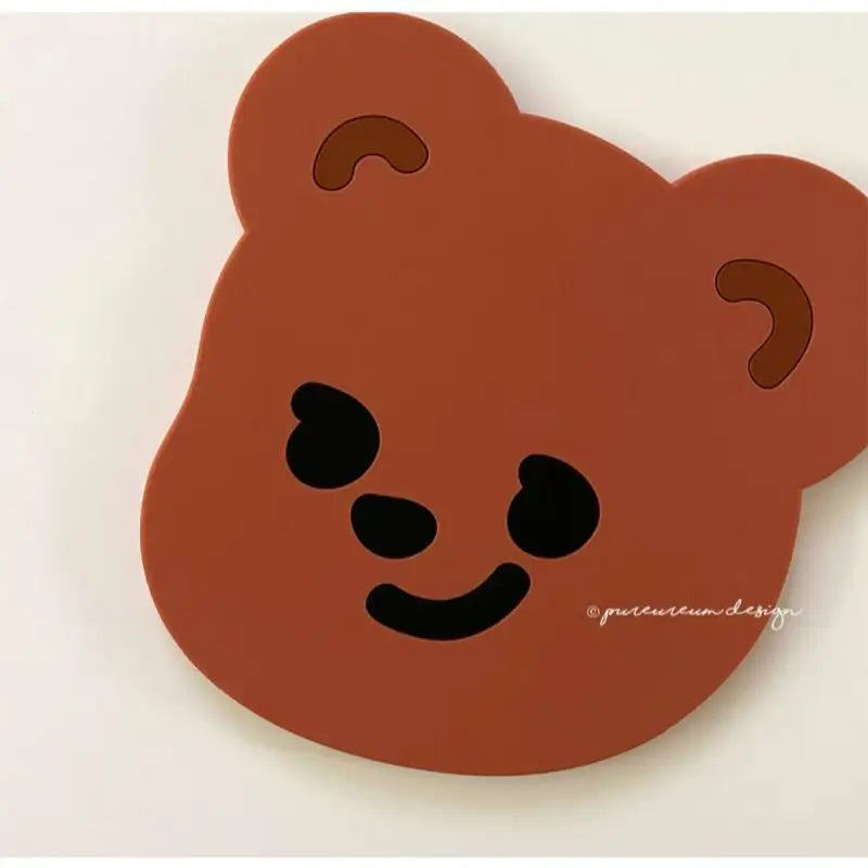 Pureureumdesign - Cupid Bear and Titi Silicone Coaster - Pureureumdesign - Coaster - Harumio