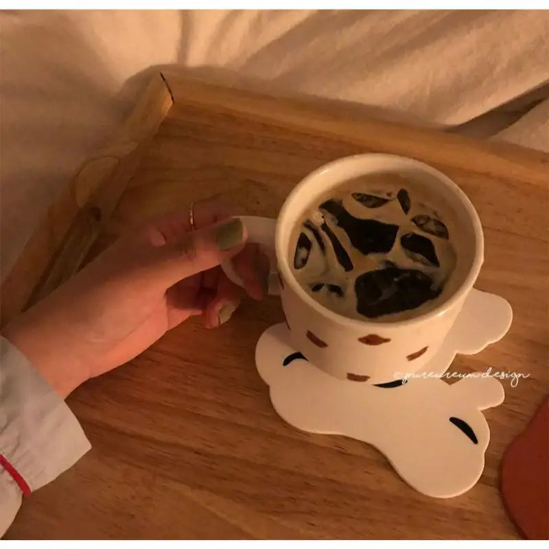 Pureureumdesign - Cupid Bear and Titi Silicone Coaster - Pureureumdesign - Coaster - Harumio