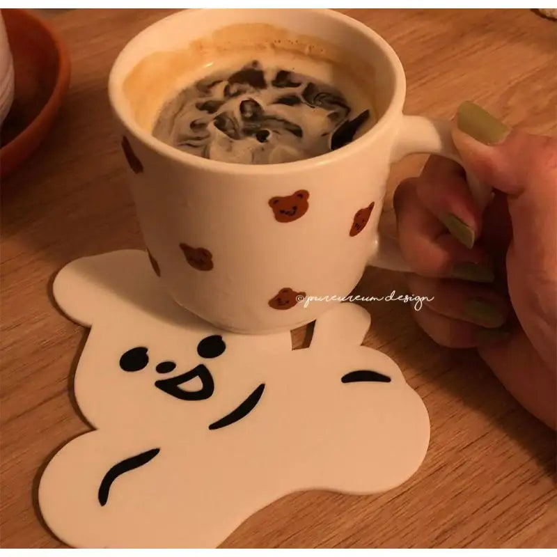 Pureureumdesign - Cupid Bear and Titi Silicone Coaster - Pureureumdesign - Coaster - Harumio