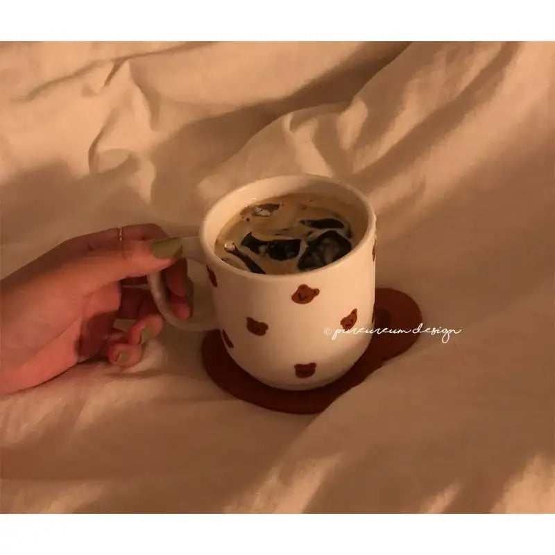 Pureureumdesign - Cupid Bear Pattern Mug - Pureureumdesign - Mug - Harumio