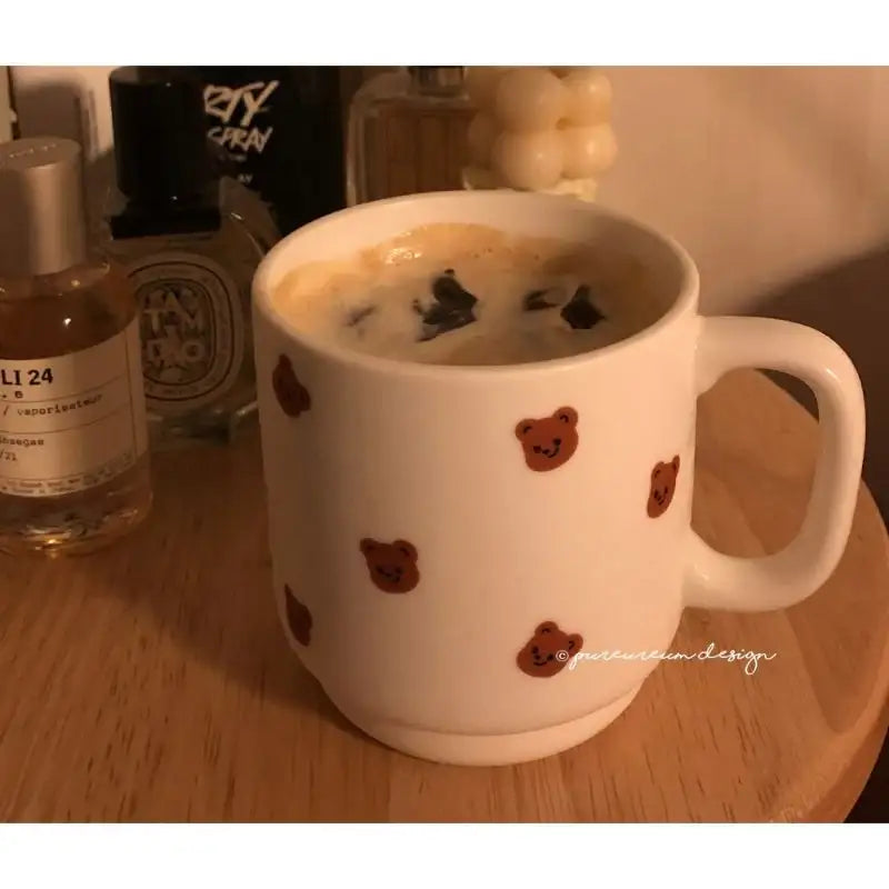 Pureureumdesign - Cupid Bear Pattern Mug - Pureureumdesign - Mug - Harumio