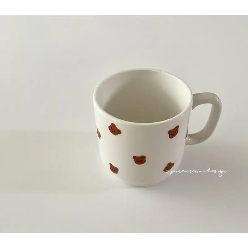 Pureureumdesign - Cupid Bear Pattern Mug - Pureureumdesign - Mug - Harumio