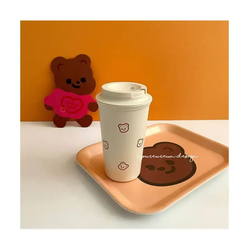 Pureureumdesign - Cupid Bear Pattern Tumbler - Pureureumdesign - Tumbler - Harumio