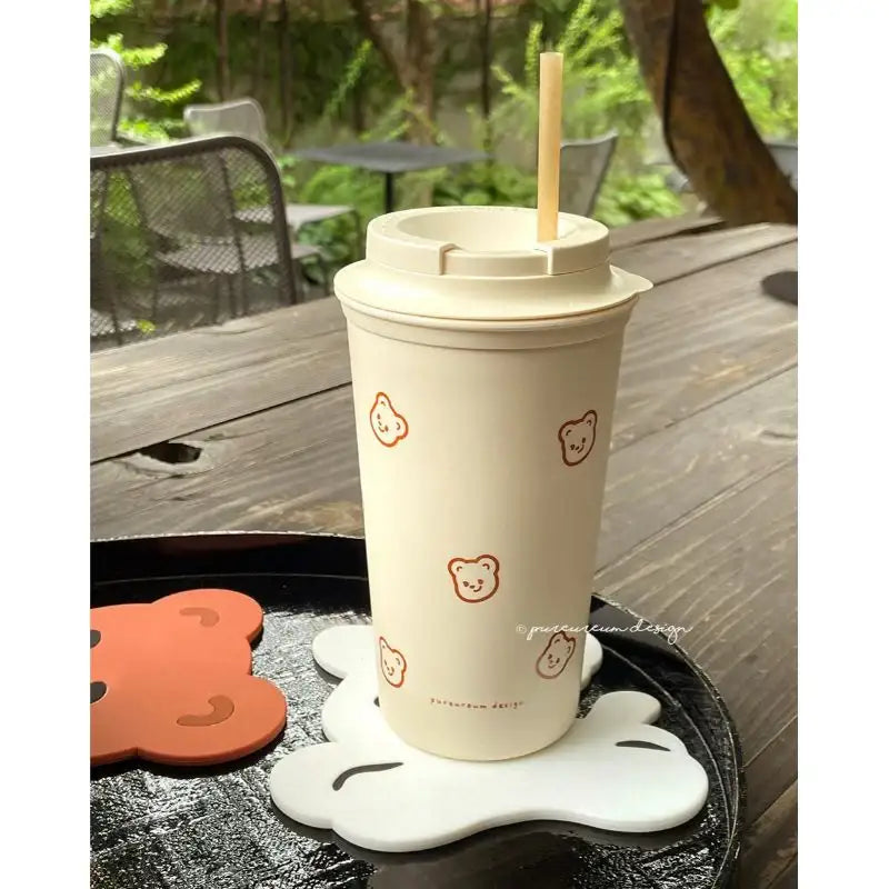 Pureureumdesign - Cupid Bear Pattern Tumbler - Pureureumdesign - Tumbler - Harumio