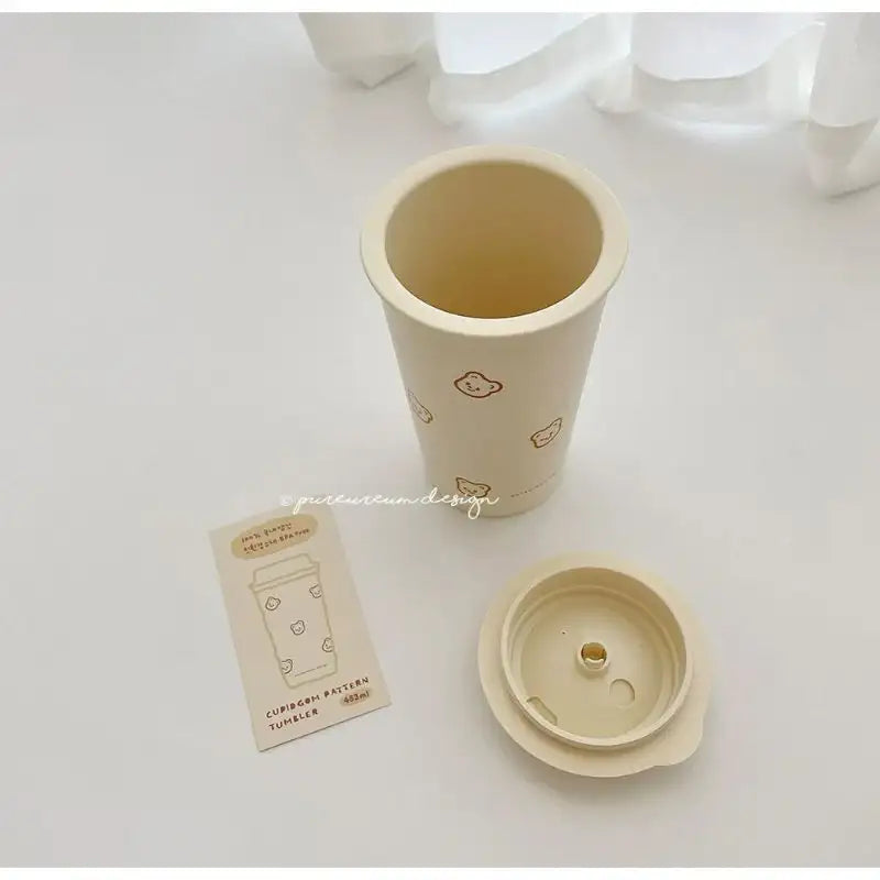 Pureureumdesign - Cupid Bear Pattern Tumbler - Pureureumdesign - Tumbler - Harumio