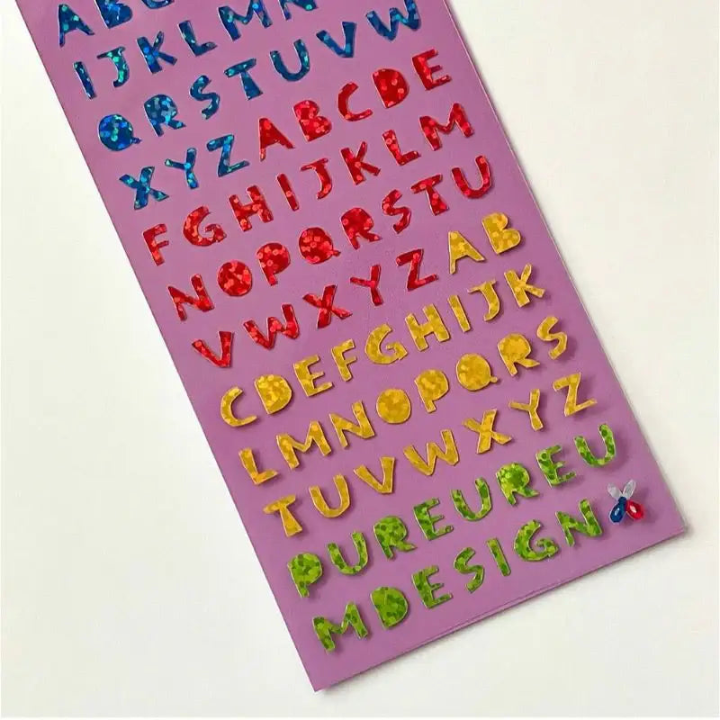 Pureureumdesign - Alphabet hologram sticker - Pureureumdesign - Sticker - Harumio