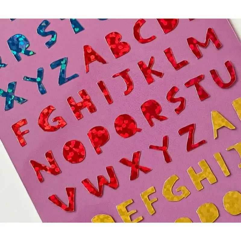 Pureureumdesign - Alphabet hologram sticker - Pureureumdesign - Sticker - Harumio