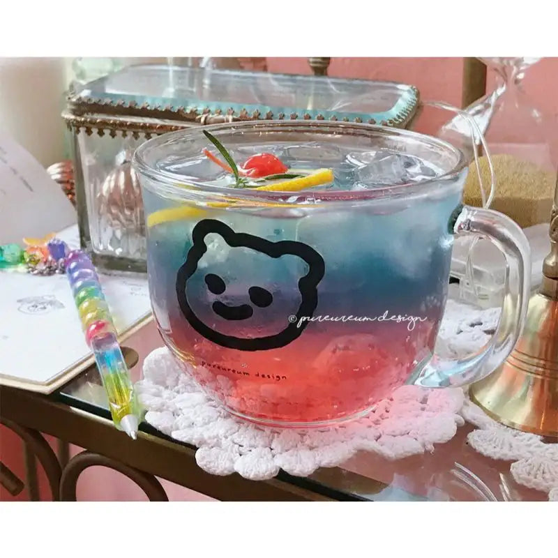 Pureureumdesign - Cupid Bear Heat Resistant Tempered Glass Cup - Pureureumdesign - Glass Cup - Harumio