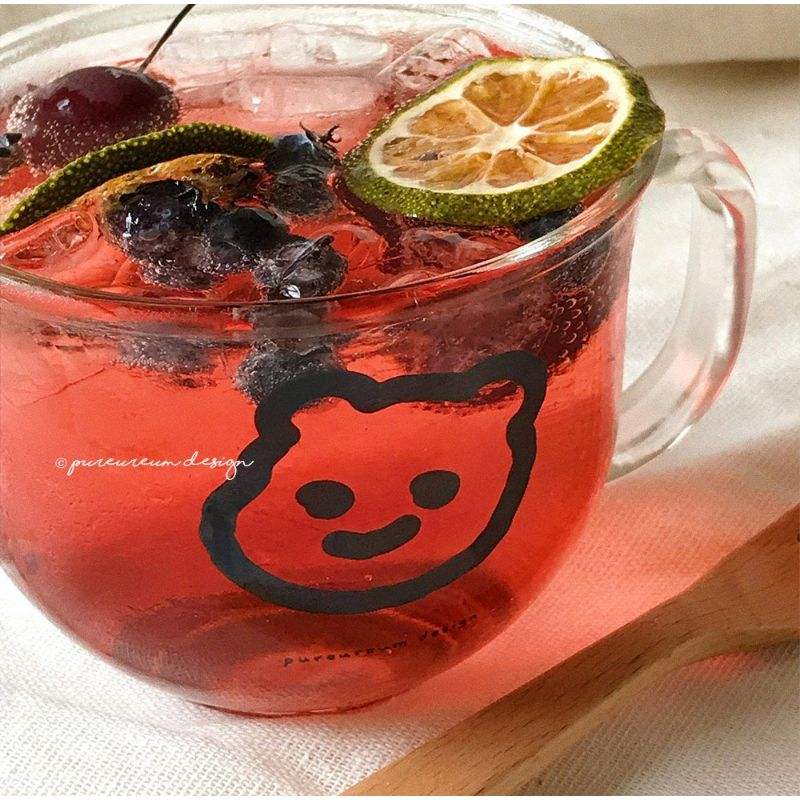 Pureureumdesign - Cupid Bear Heat Resistant Tempered Glass Cup - Pureureumdesign - Glass Cup - Harumio
