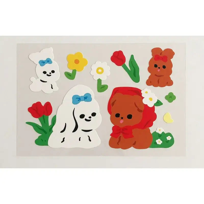 Pureureumdesign - Doggie Spring Outing Remover Sticker - Pureureumdesign - Sticker - Harumio