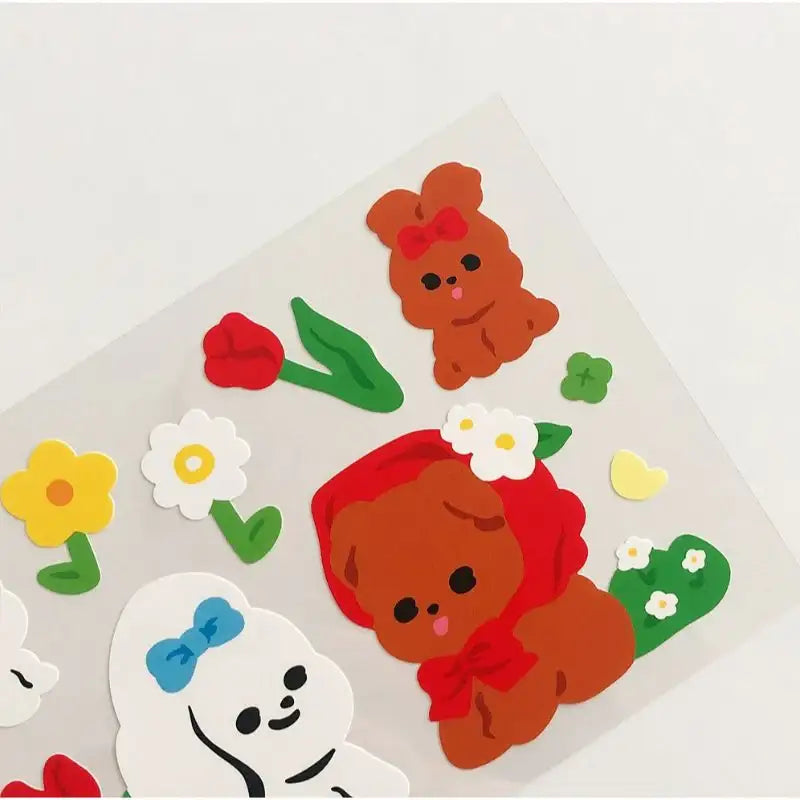 Pureureumdesign - Doggie Spring Outing Remover Sticker - Pureureumdesign - Sticker - Harumio