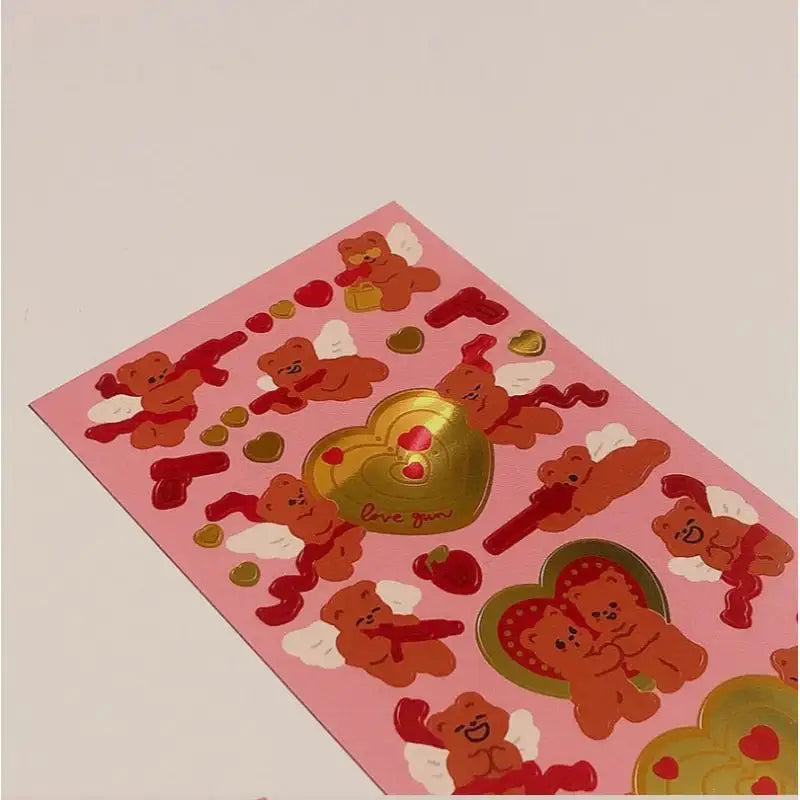 Pureureumdesign - Love Bullet Bread Bread Gold Mine Sticker - Pureureumdesign - Sticker - Harumio