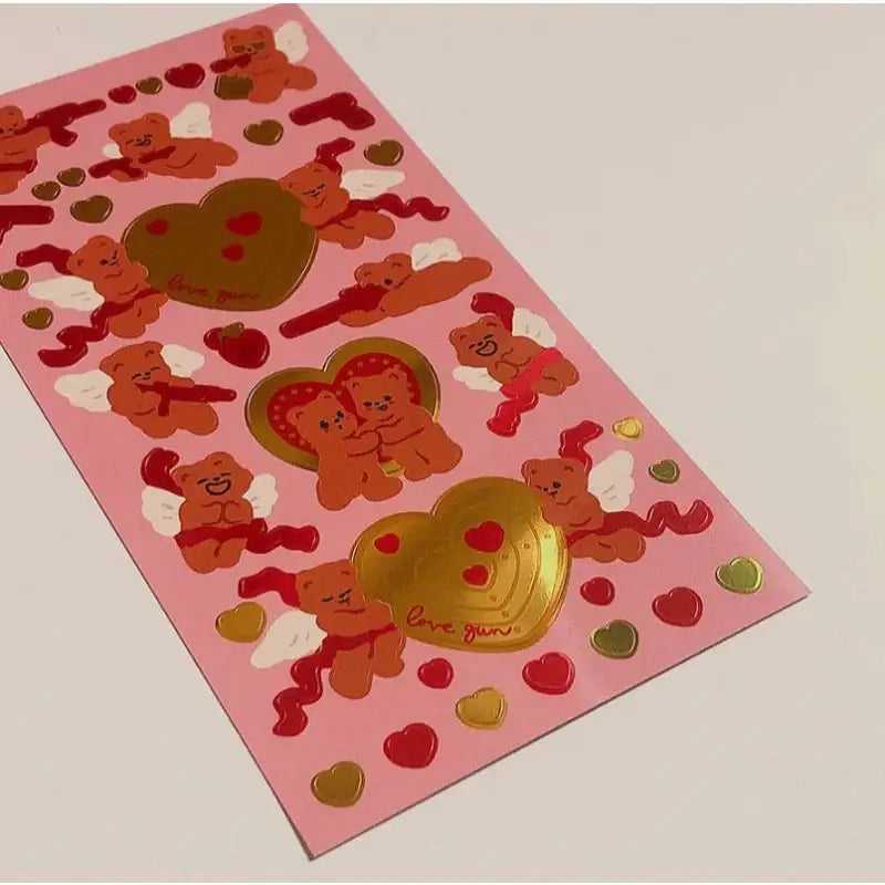 Pureureumdesign - Love Bullet Bread Bread Gold Mine Sticker - Pureureumdesign - Sticker - Harumio