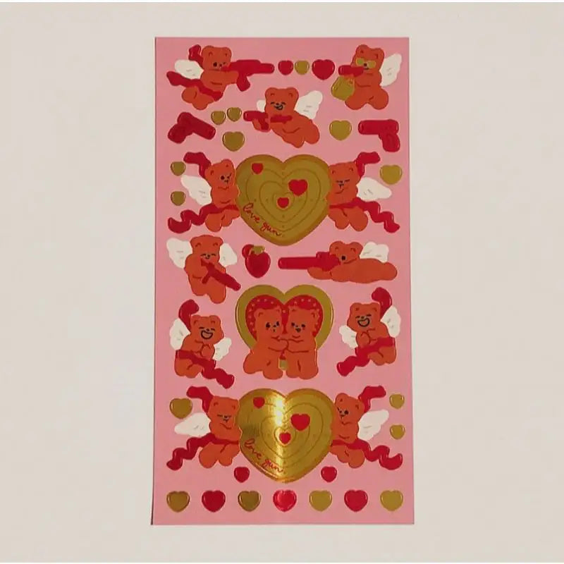 Pureureumdesign - Love Bullet Bread Bread Gold Mine Sticker - Pureureumdesign - Sticker - Harumio