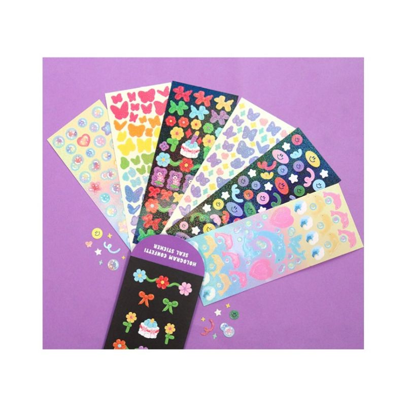 Second Mansion - Hologram Confetti Seal Sticker Set of 12