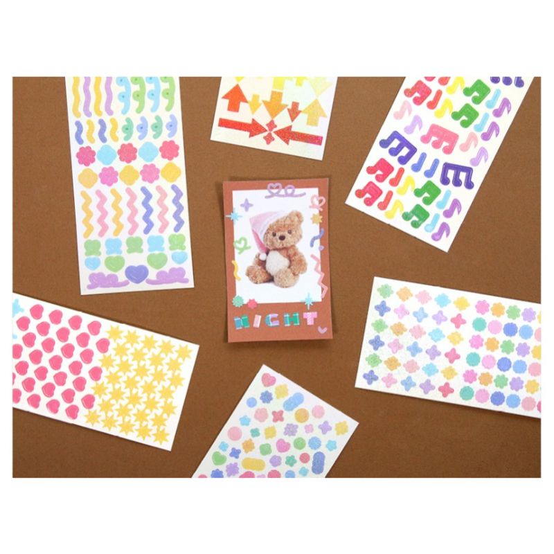 Second Mansion - Hologram Confetti Seal Sticker Set of 12