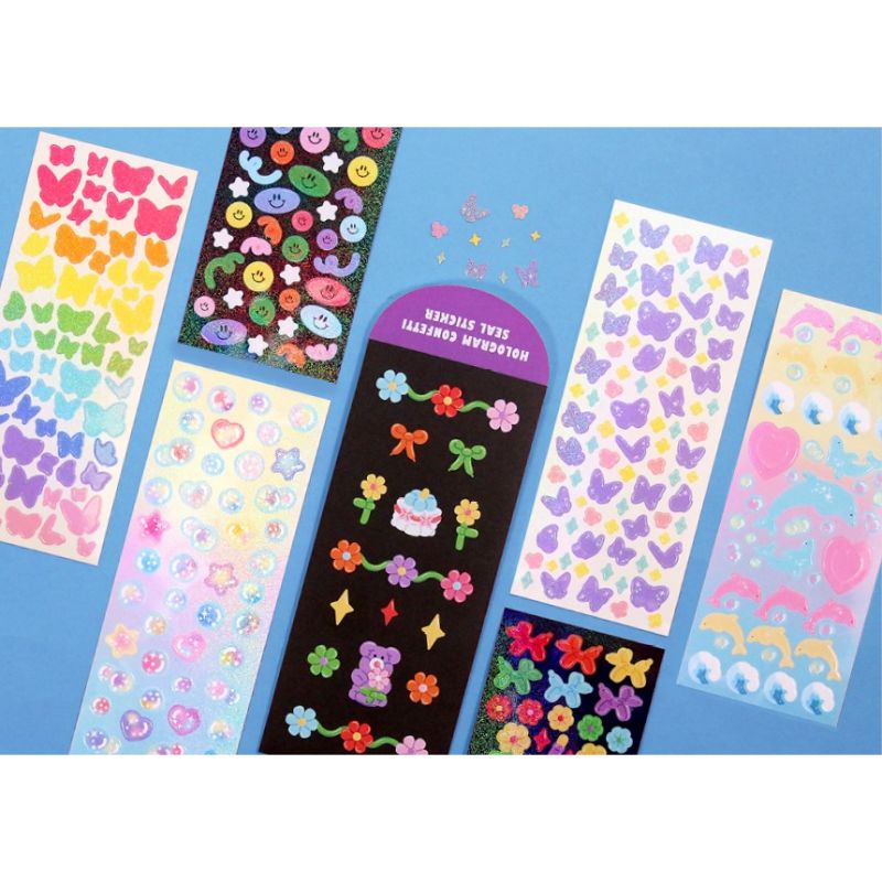 Second Mansion - Hologram Confetti Seal Sticker Set of 12