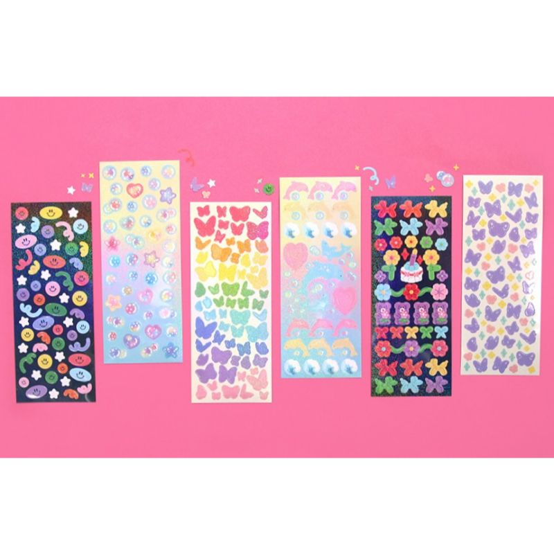 Second Mansion - Hologram Confetti Seal Sticker Set of 12