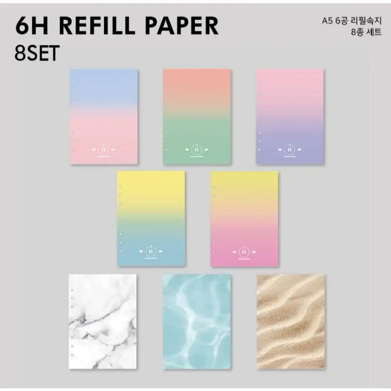 Second Mansion - 6-hole refill paper 8 set - Second Mansion - Paper - Harumio