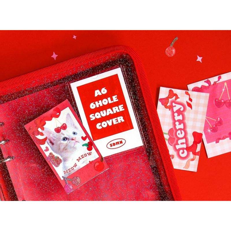 Second Mansion - A6 6 hole square twinkle cover zipper type - Second Mansion - Binder - Harumio