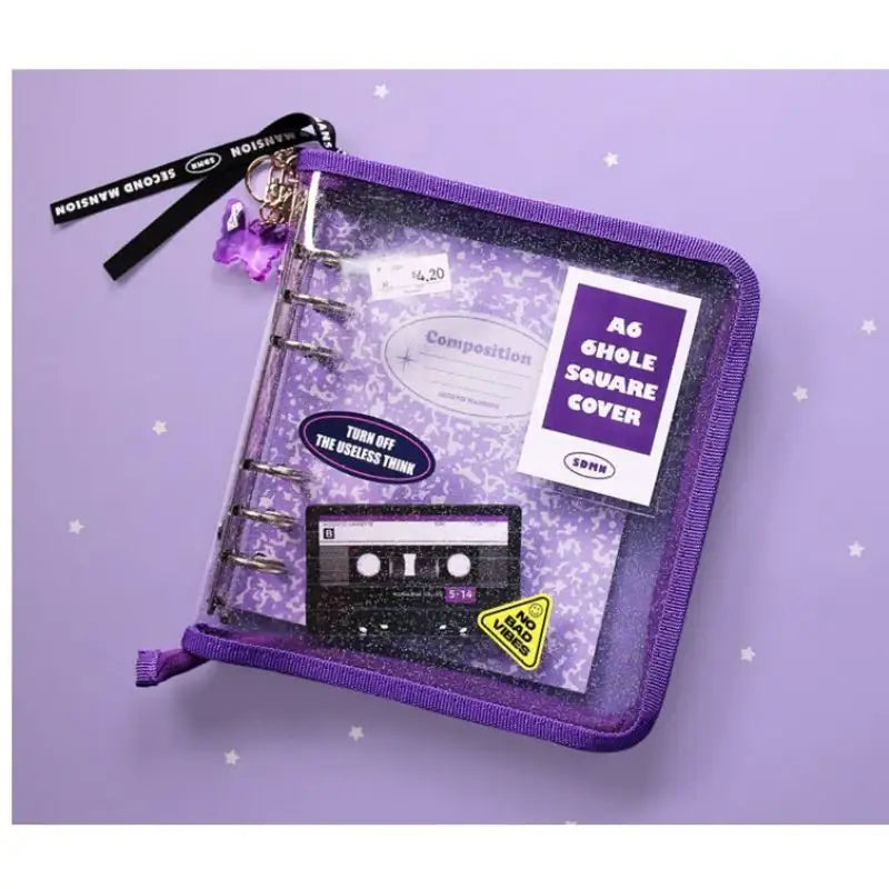 Second Mansion - A6 6 hole square twinkle cover zipper type - Second Mansion - Binder - Harumio