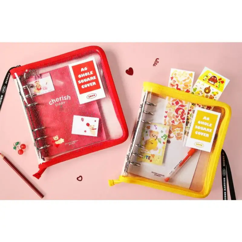 Second Mansion - A6 6 hole square twinkle cover zipper type - Second Mansion - Binder - Harumio