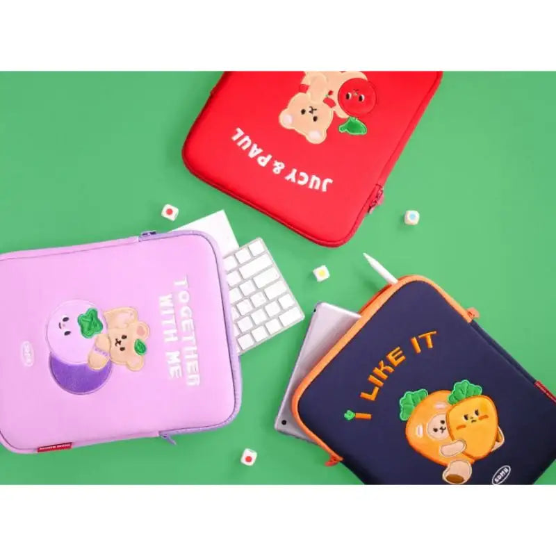 Second Mansion - Juicy and Paul Fruit Tablet PC Pouch 11 inch - Second Mansion - Tablet Pouch - Harumio