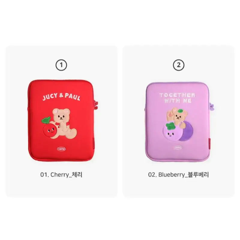 Second Mansion - Juicy and Paul Fruit Tablet PC Pouch 11 inch - Second Mansion - Tablet Pouch - Harumio