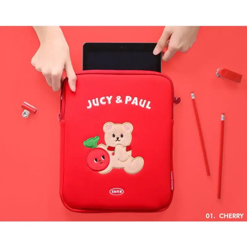 Second Mansion - Juicy and Paul Fruit Tablet PC Pouch 11 inch - Second Mansion - Tablet Pouch - Harumio