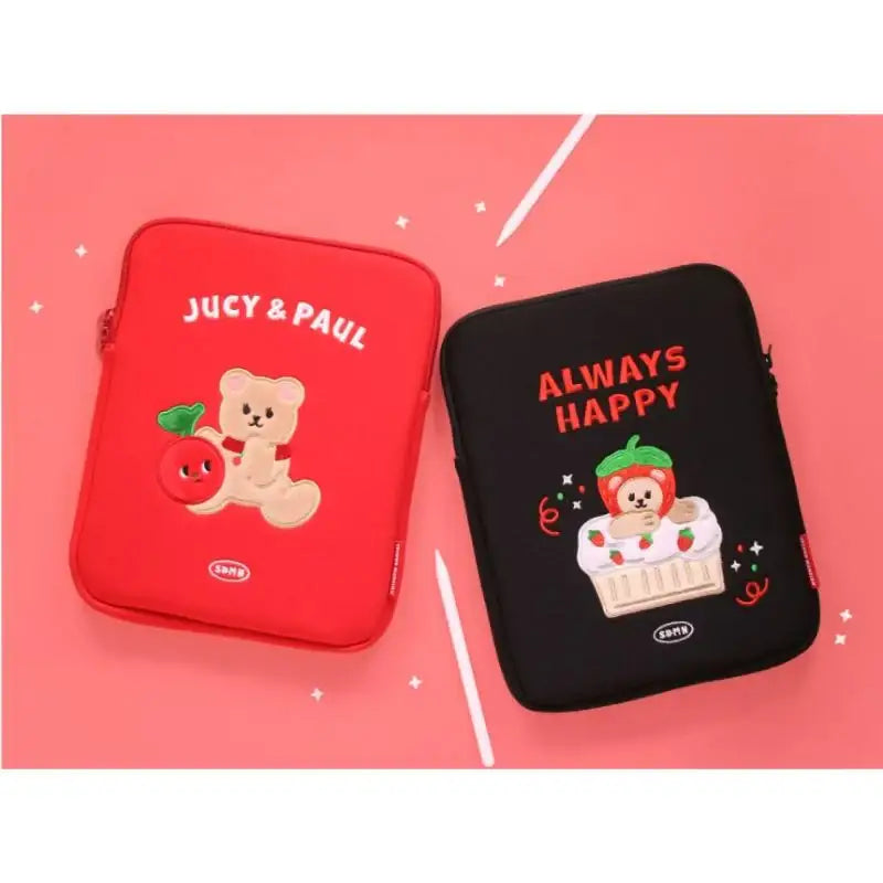 Second Mansion - Juicy and Paul Fruit Tablet PC Pouch 11 inch - Second Mansion - Tablet Pouch - Harumio