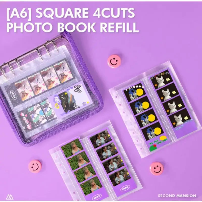 Second Mansion - A6 Square four-cut photobook refill inlay double-sided - Second Mansion - Photo File Refill - Harumio