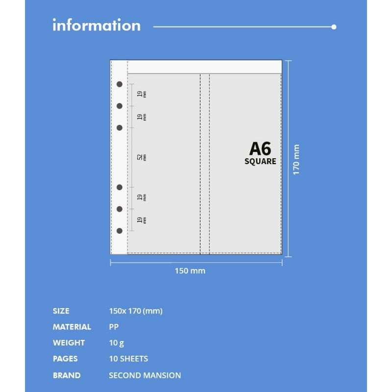 Second Mansion - A6 Square four-cut photobook refill inlay double-sided