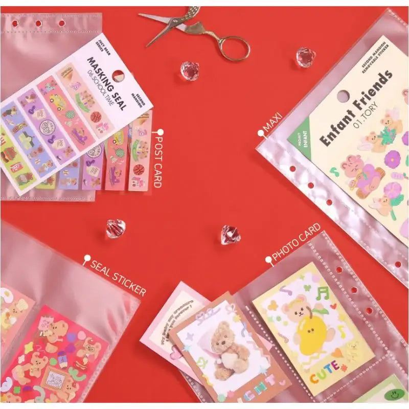 Second Mansion - A5 6-hole sticker book refill inlay double-sided - Second Mansion - Photo File Refill - Harumio