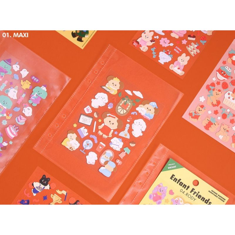 Second Mansion - A5 6-hole sticker book refill inlay double-sided