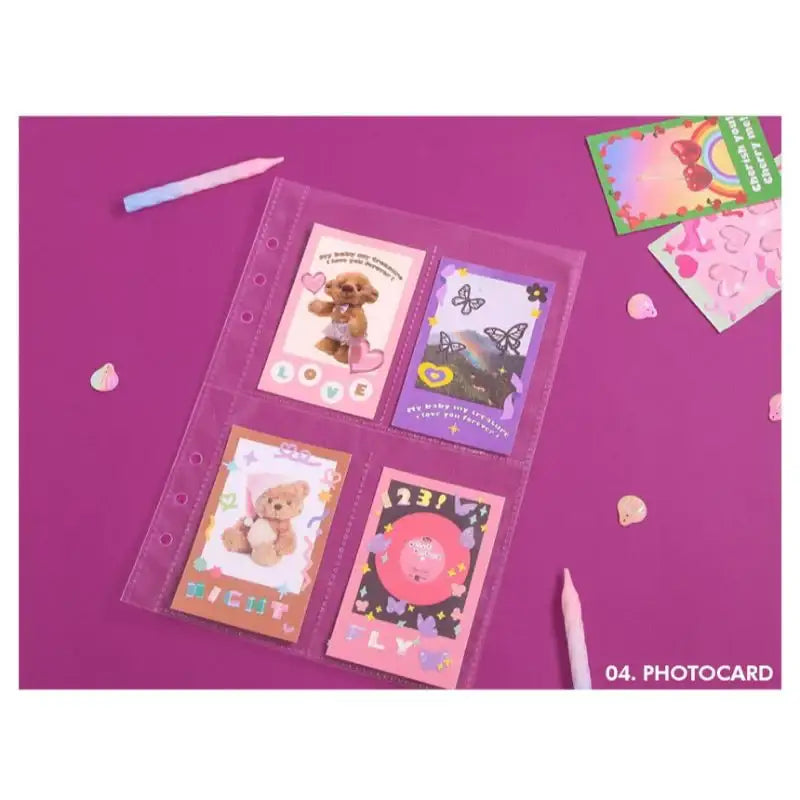 Second Mansion - A5 6-hole sticker book refill inlay double-sided - Second Mansion - Photo File Refill - Harumio