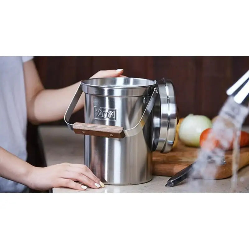 Today's House - Vatya Stainless Compost Pail - Today's Home - Compost Pail - Harumio