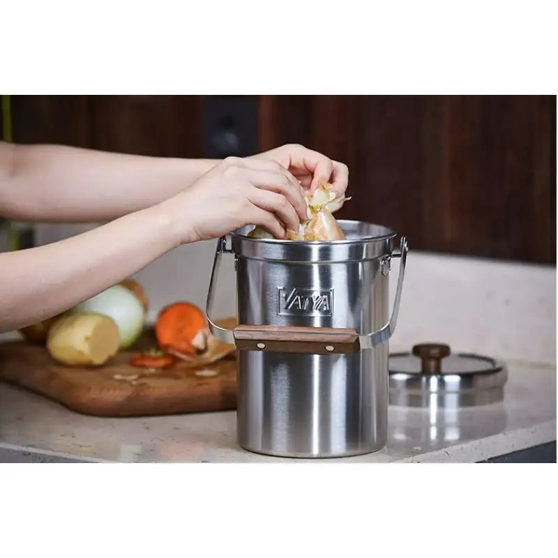 Today's House - Vatya Stainless Compost Pail - Today's Home - Compost Pail - Harumio